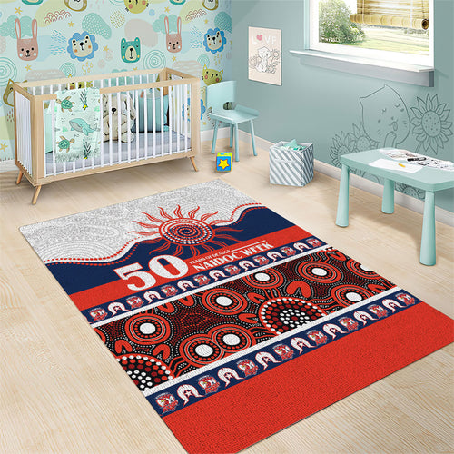 Roosters NAIDOC Week Area Rug Aboriginal Torres Strait Islanders Vibe