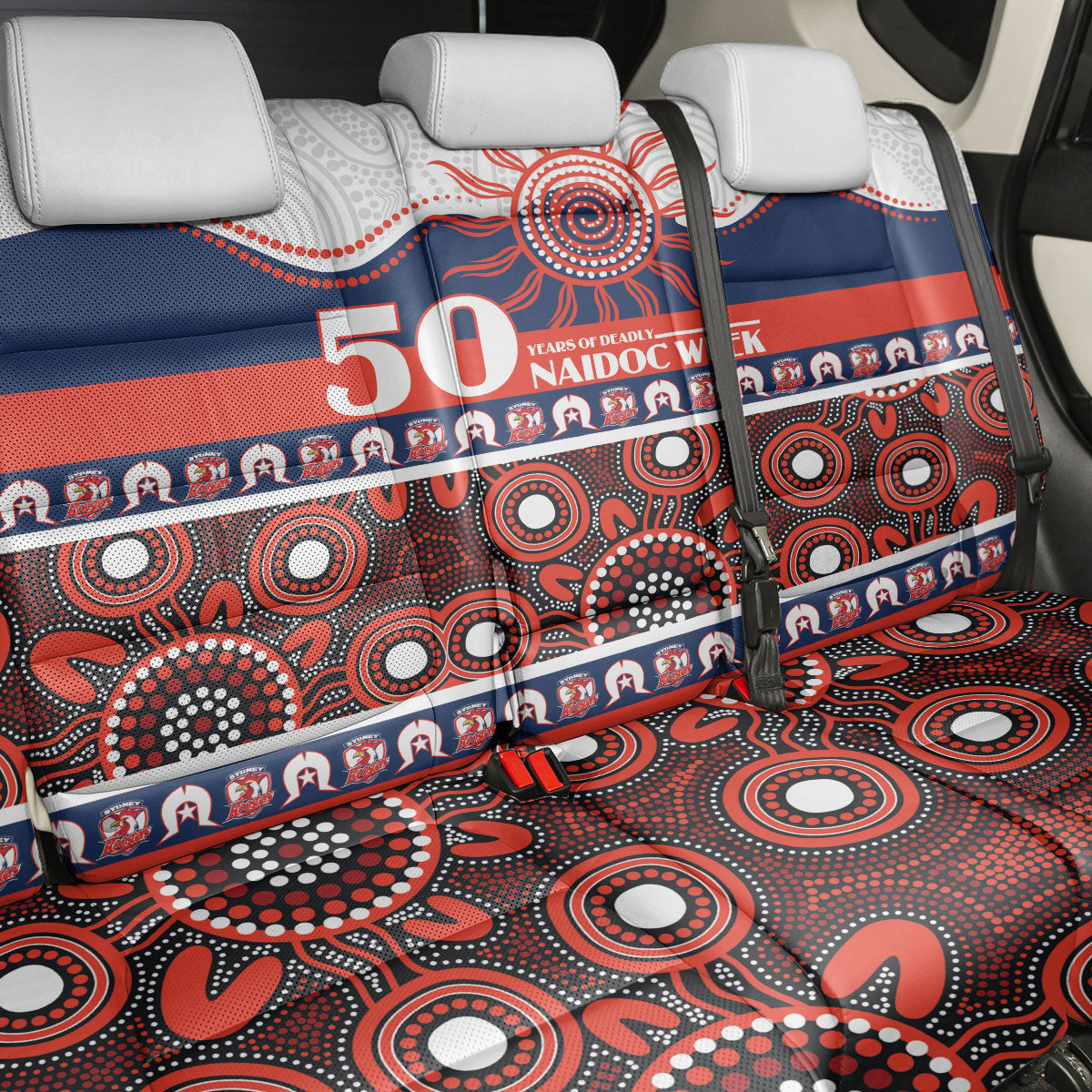 Roosters NAIDOC Week Back Car Seat Cover Aboriginal Torres Strait Islanders Vibe