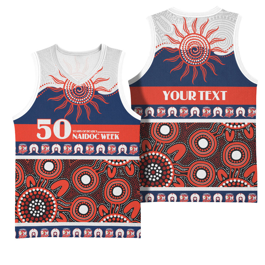 Roosters NAIDOC Week Personalised Basketball Jersey Aboriginal Torres Strait Islanders Vibe