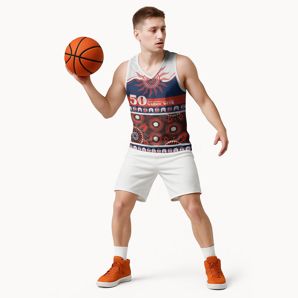 Roosters NAIDOC Week Personalised Basketball Jersey Aboriginal Torres Strait Islanders Vibe