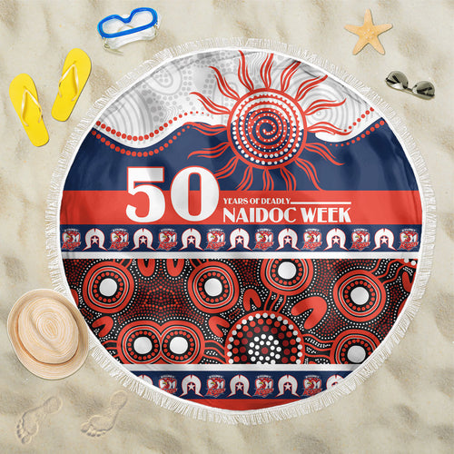 Roosters NAIDOC Week Beach Blanket Aboriginal Torres Strait Islanders Vibe