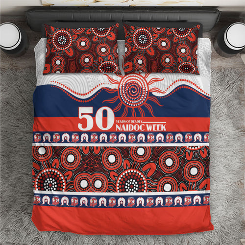 Roosters NAIDOC Week Bedding Set Aboriginal Torres Strait Islanders Vibe