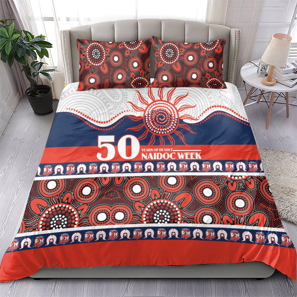 Roosters NAIDOC Week Bedding Set Aboriginal Torres Strait Islanders Vibe