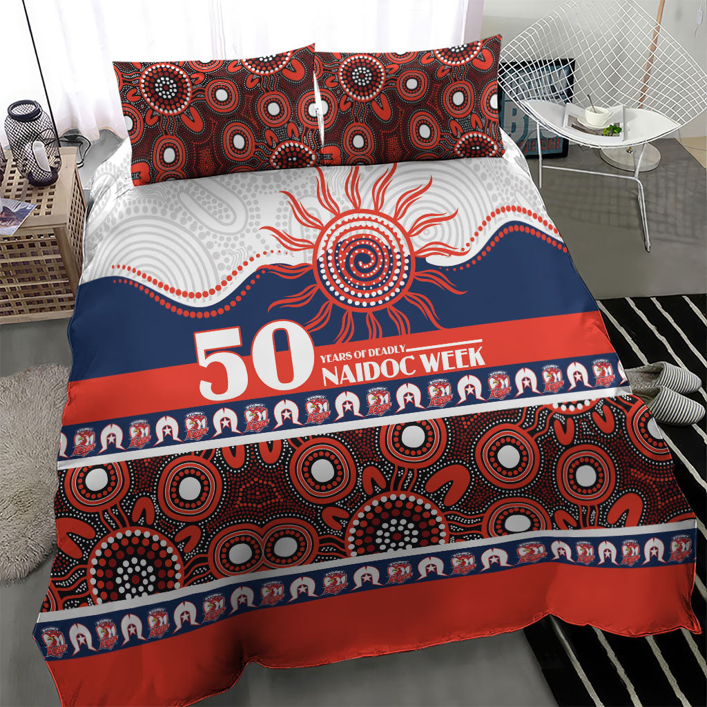 Roosters NAIDOC Week Bedding Set Aboriginal Torres Strait Islanders Vibe