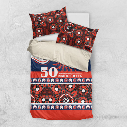 Roosters NAIDOC Week Bedding Set Aboriginal Torres Strait Islanders Vibe