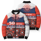 Roosters NAIDOC Week Personalised Bomber Puffer Jacket Aboriginal Torres Strait Islanders Vibe