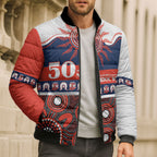 Roosters NAIDOC Week Personalised Bomber Puffer Jacket Aboriginal Torres Strait Islanders Vibe