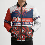 Roosters NAIDOC Week Personalised Bomber Puffer Jacket Aboriginal Torres Strait Islanders Vibe