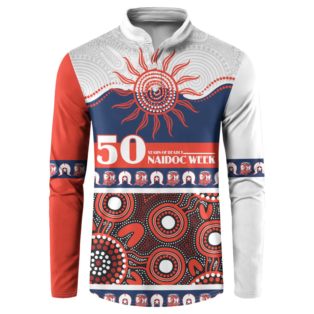 Roosters NAIDOC Week Personalised Button Sweatshirt Aboriginal Torres Strait Islanders Vibe