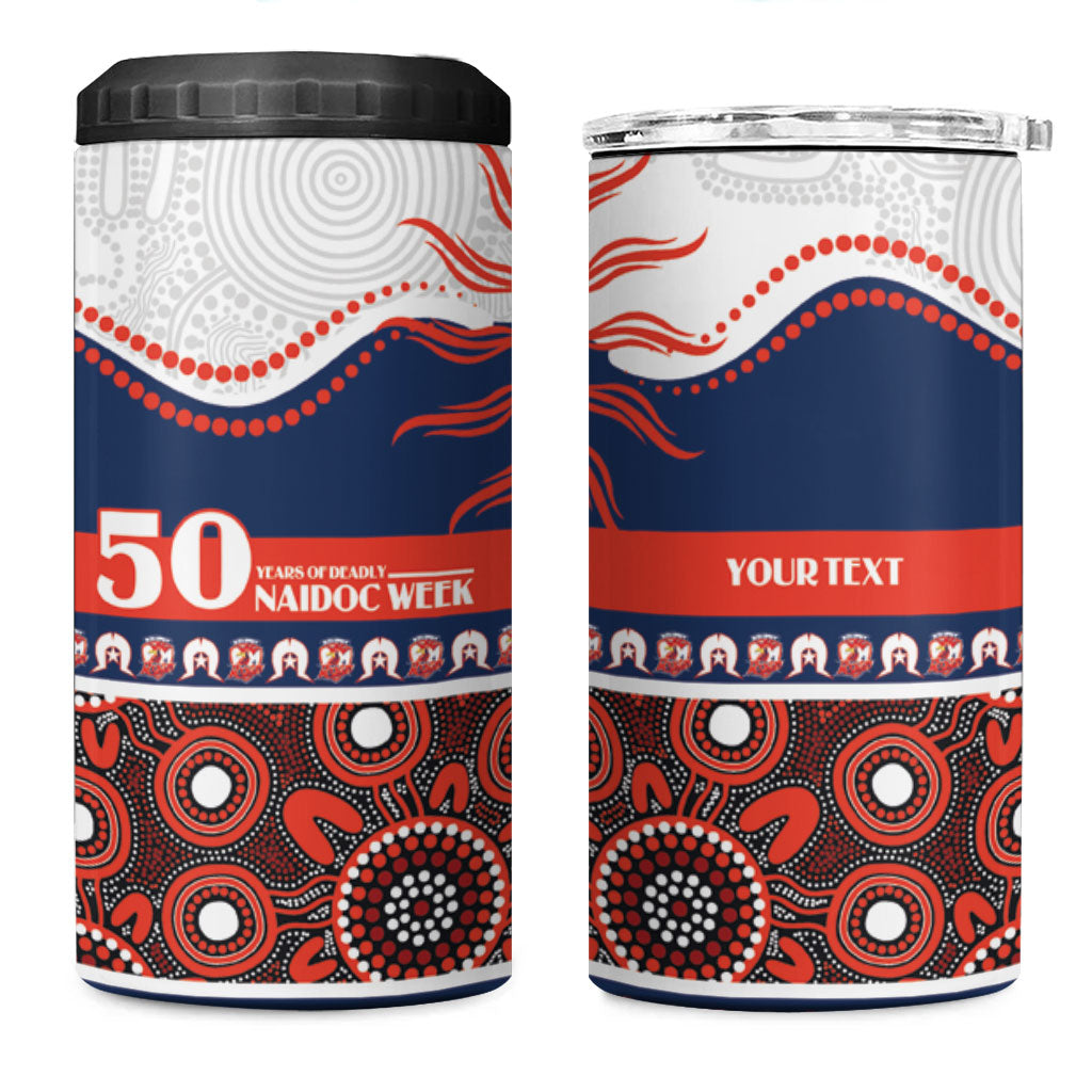 Roosters NAIDOC Week Personalised 4 in 1 Can Cooler Tumbler Aboriginal Torres Strait Islanders Vibe