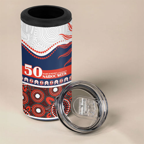 Roosters NAIDOC Week Personalised 4 in 1 Can Cooler Tumbler Aboriginal Torres Strait Islanders Vibe