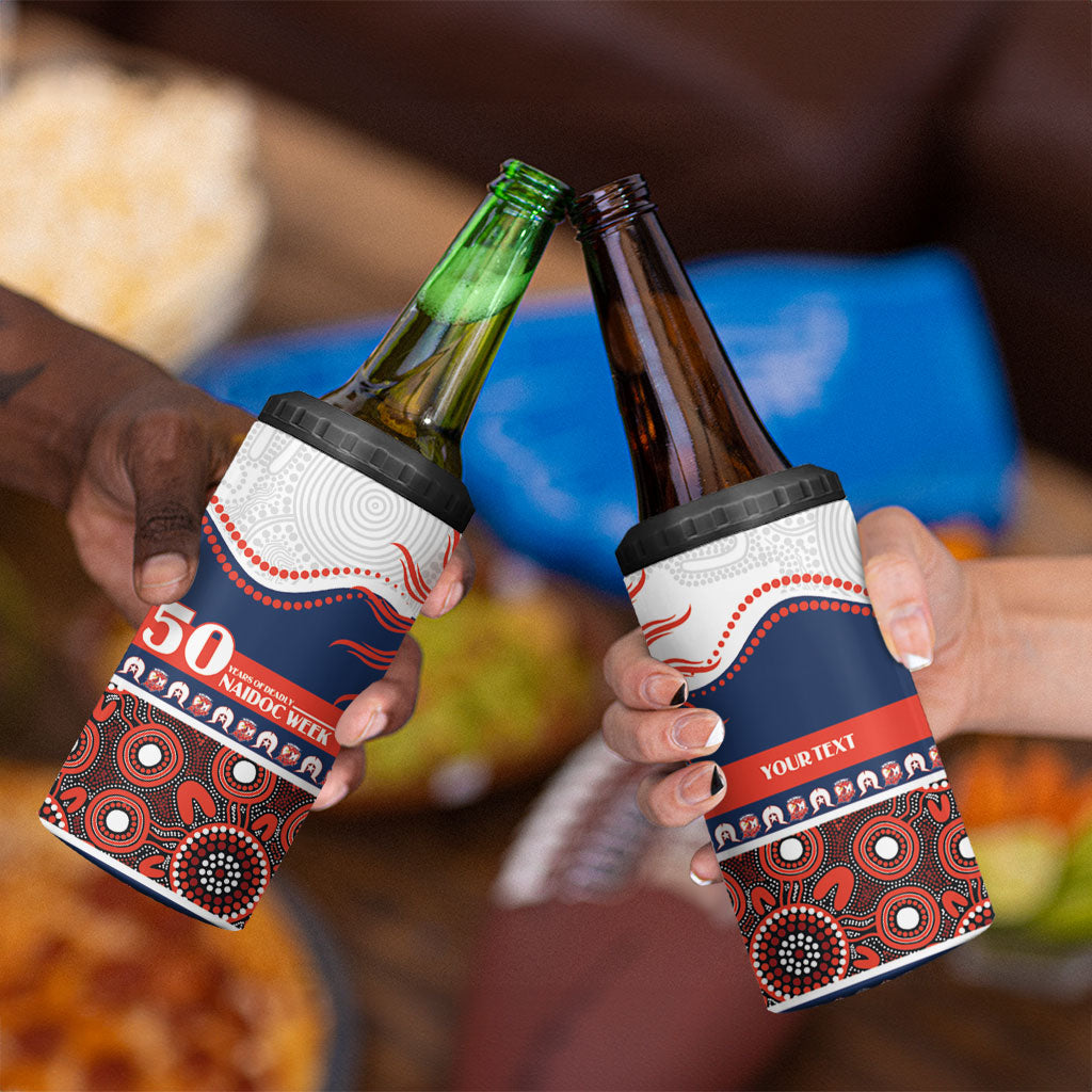 Roosters NAIDOC Week Personalised 4 in 1 Can Cooler Tumbler Aboriginal Torres Strait Islanders Vibe