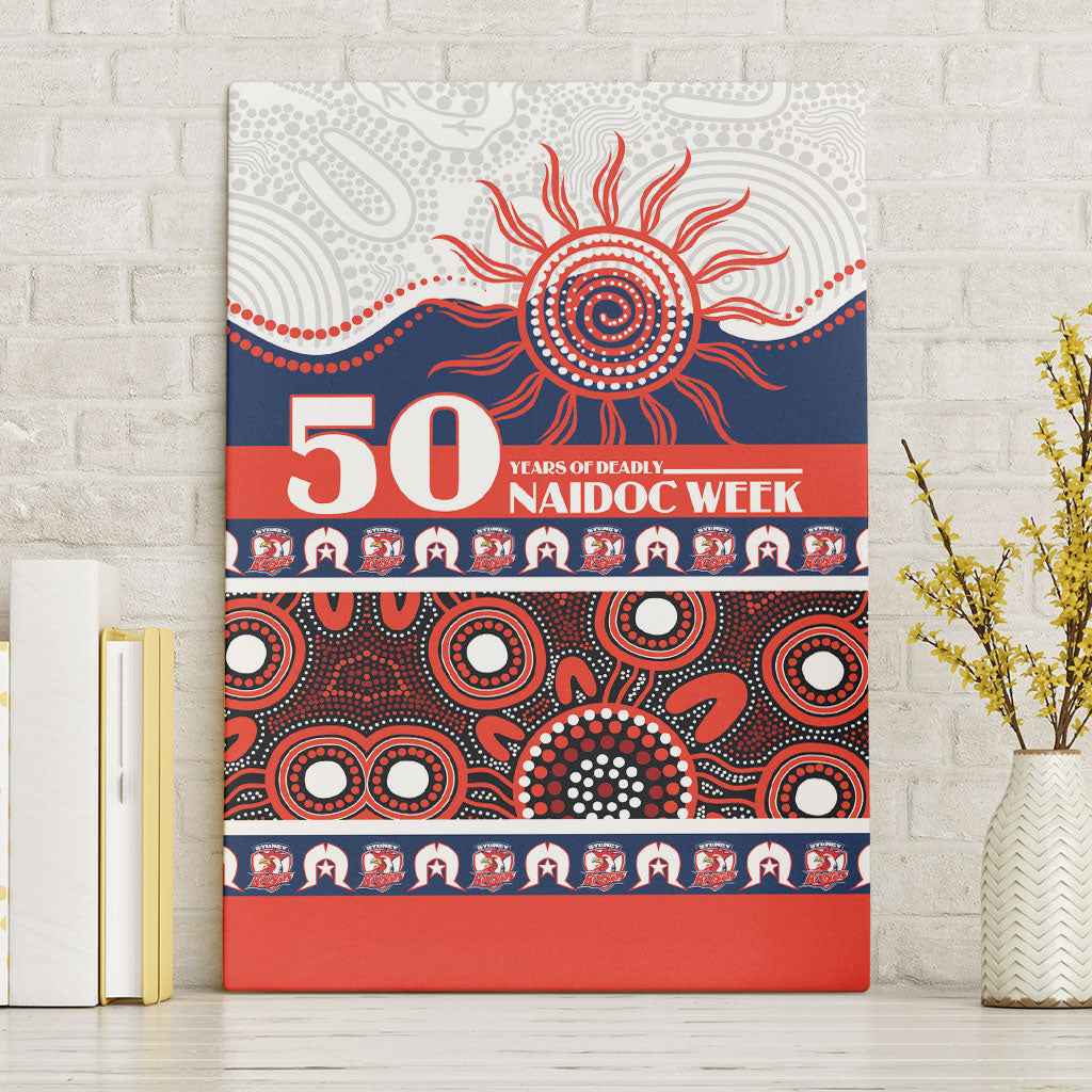 Roosters NAIDOC Week Canvas Wall Art Aboriginal Torres Strait Islanders Vibe