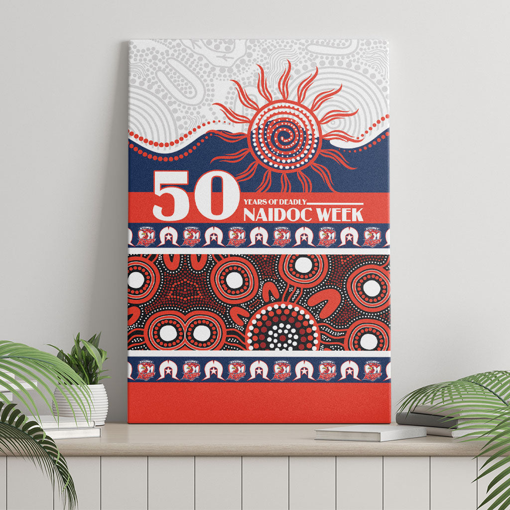 Roosters NAIDOC Week Canvas Wall Art Aboriginal Torres Strait Islanders Vibe