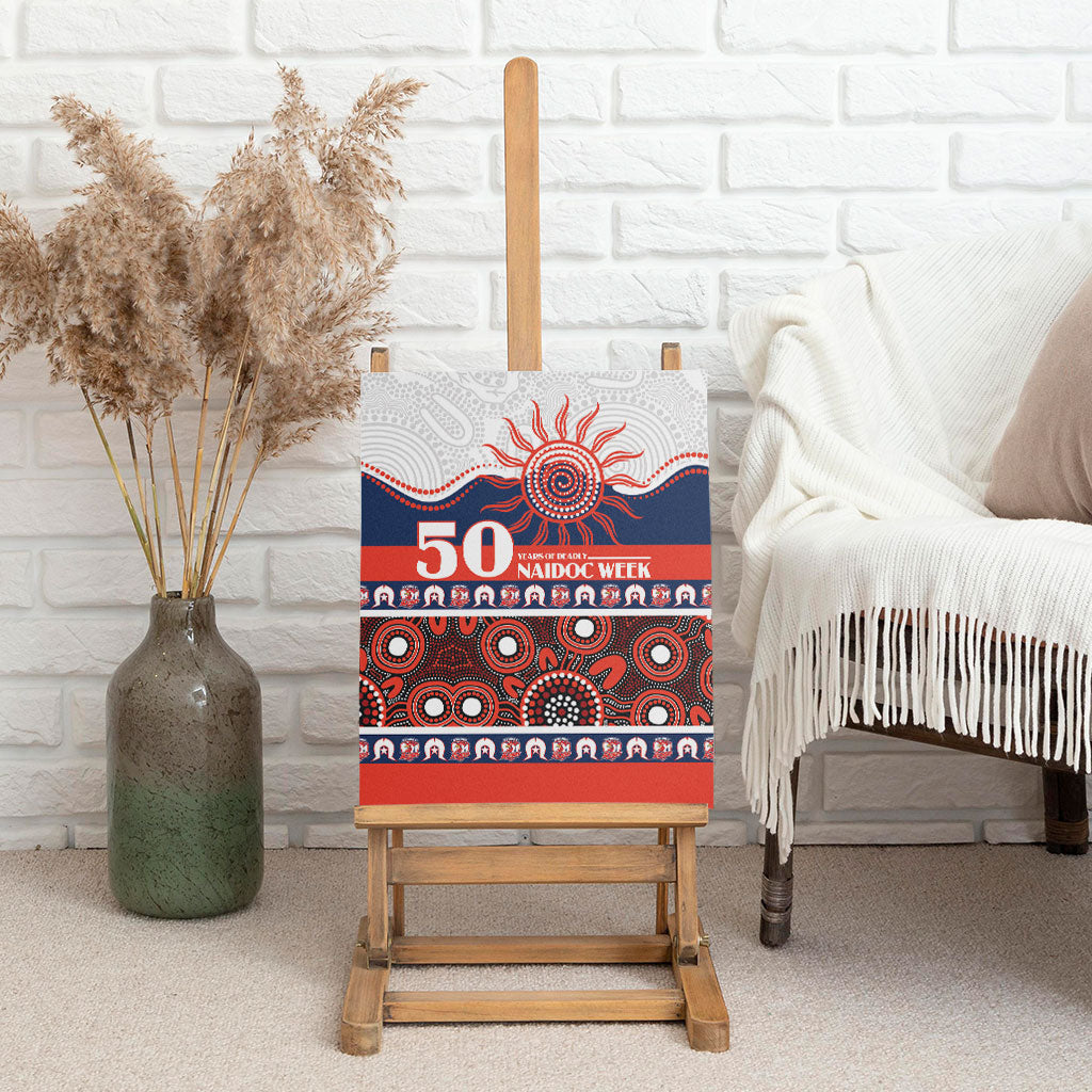 Roosters NAIDOC Week Canvas Wall Art Aboriginal Torres Strait Islanders Vibe