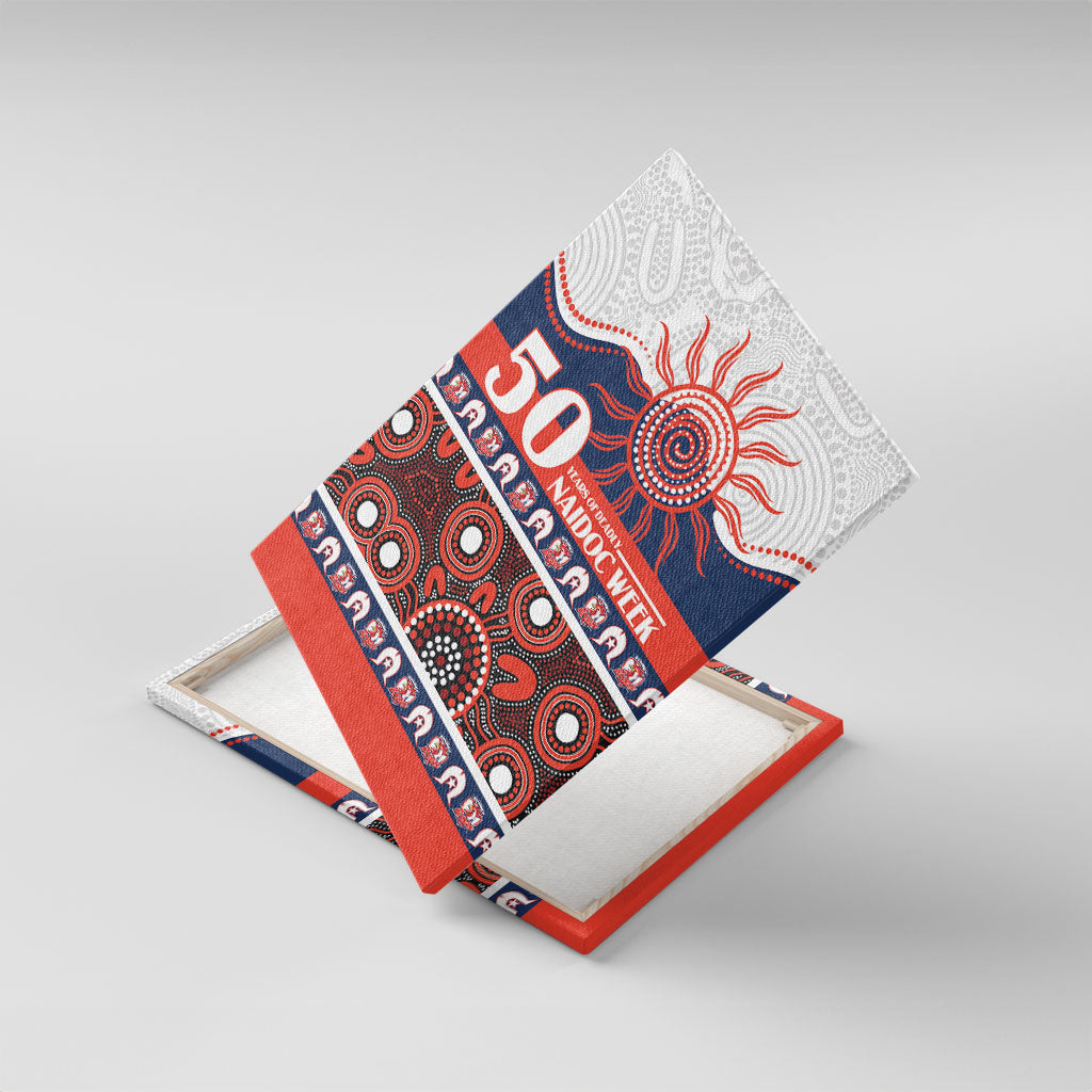 Roosters NAIDOC Week Canvas Wall Art Aboriginal Torres Strait Islanders Vibe