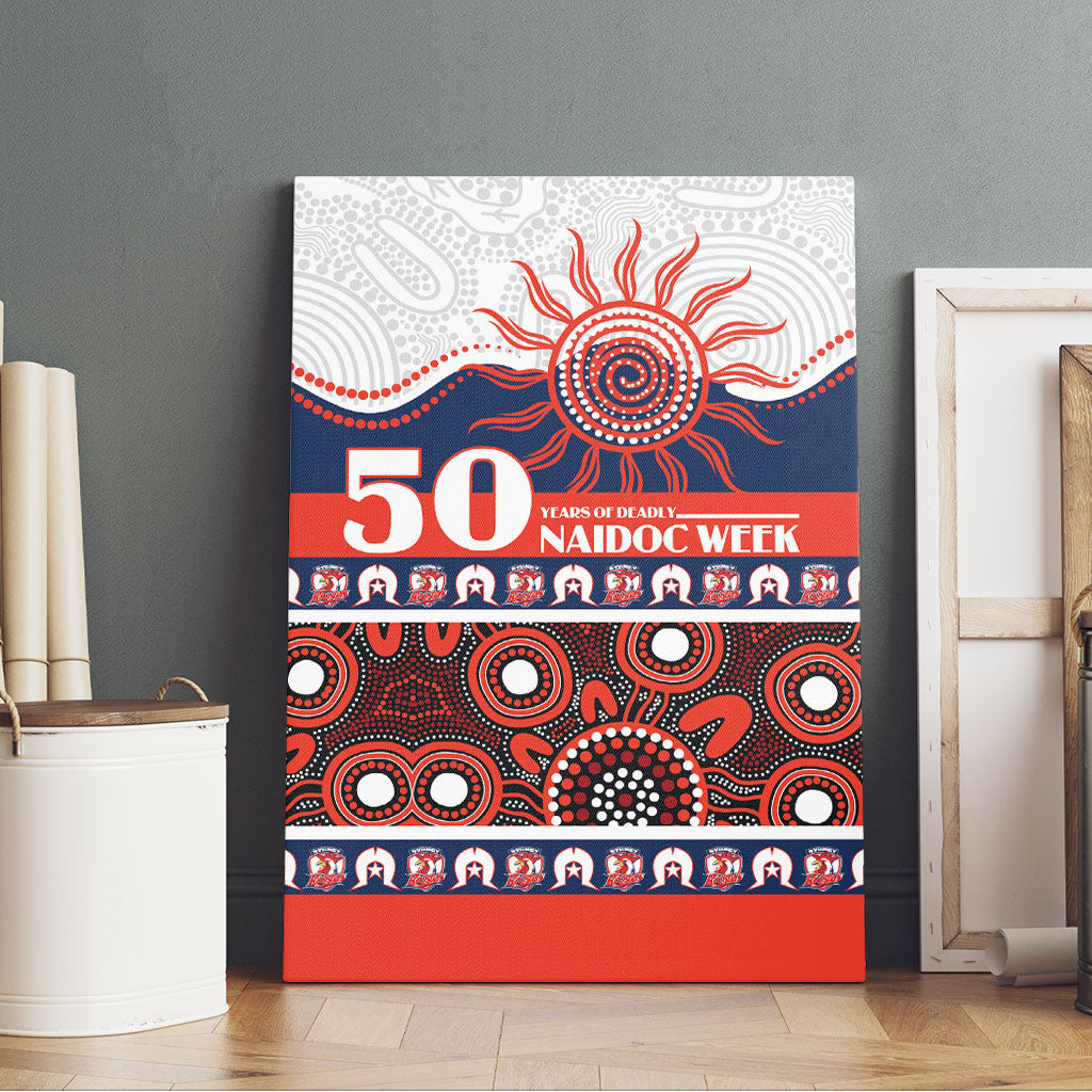 Roosters NAIDOC Week Canvas Wall Art Aboriginal Torres Strait Islanders Vibe