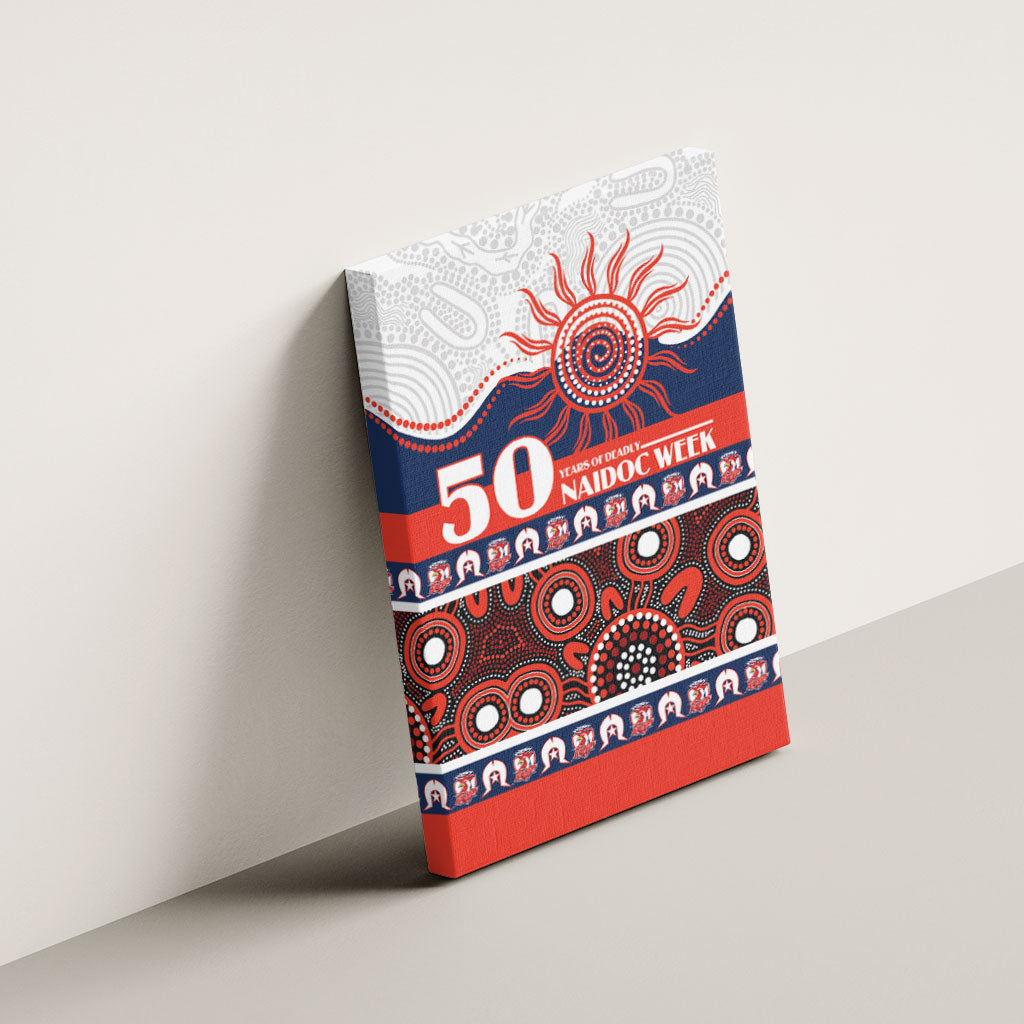 Roosters NAIDOC Week Canvas Wall Art Aboriginal Torres Strait Islanders Vibe