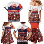 Roosters NAIDOC Week Personalised Family Matching Mermaid Dress and Hawaiian Shirt Aboriginal Torres Strait Islanders Vibe