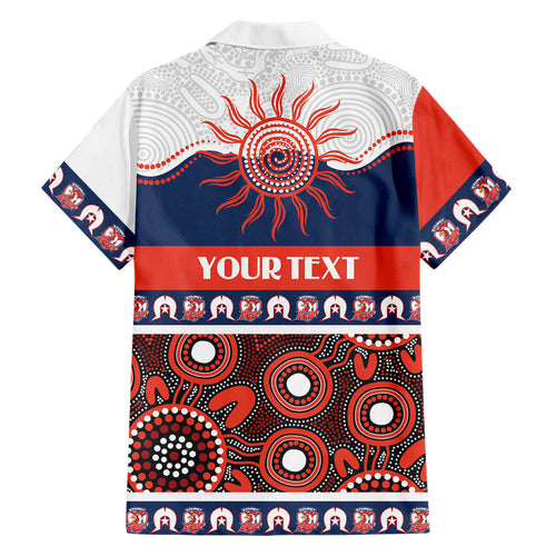 Roosters NAIDOC Week Personalised Family Matching Mermaid Dress and Hawaiian Shirt Aboriginal Torres Strait Islanders Vibe