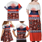 Roosters NAIDOC Week Personalised Family Matching Off Shoulder Maxi Dress and Hawaiian Shirt Aboriginal Torres Strait Islanders Vibe