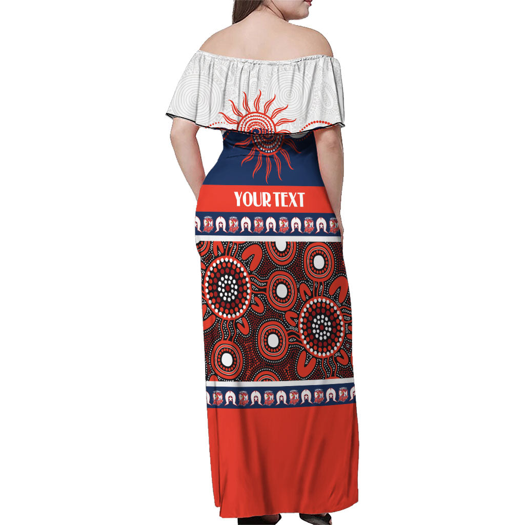 Roosters NAIDOC Week Personalised Family Matching Off Shoulder Maxi Dress and Hawaiian Shirt Aboriginal Torres Strait Islanders Vibe