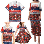 Roosters NAIDOC Week Personalised Family Matching Puletasi and Hawaiian Shirt Aboriginal Torres Strait Islanders Vibe