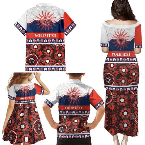 Roosters NAIDOC Week Personalised Family Matching Puletasi and Hawaiian Shirt Aboriginal Torres Strait Islanders Vibe