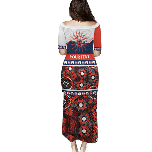 Roosters NAIDOC Week Personalised Family Matching Puletasi and Hawaiian Shirt Aboriginal Torres Strait Islanders Vibe