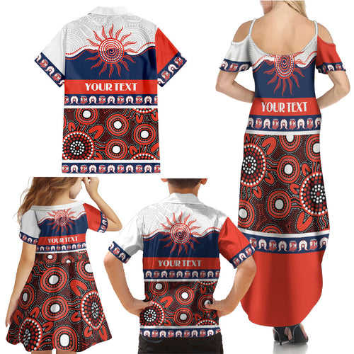 Roosters NAIDOC Week Personalised Family Matching Summer Maxi Dress and Hawaiian Shirt Aboriginal Torres Strait Islanders Vibe