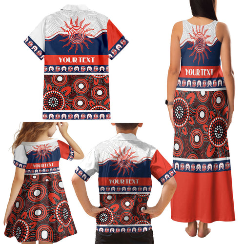 Roosters NAIDOC Week Personalised Family Matching Tank Maxi Dress and Hawaiian Shirt Aboriginal Torres Strait Islanders Vibe