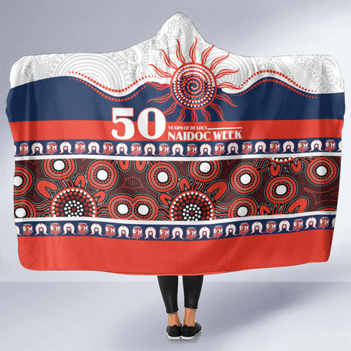 Roosters NAIDOC Week Hooded Blanket Aboriginal Torres Strait Islanders Vibe