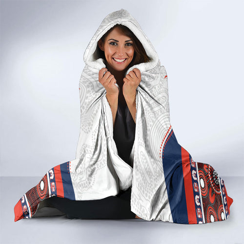 Roosters NAIDOC Week Hooded Blanket Aboriginal Torres Strait Islanders Vibe