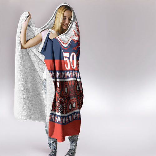 Roosters NAIDOC Week Hooded Blanket Aboriginal Torres Strait Islanders Vibe