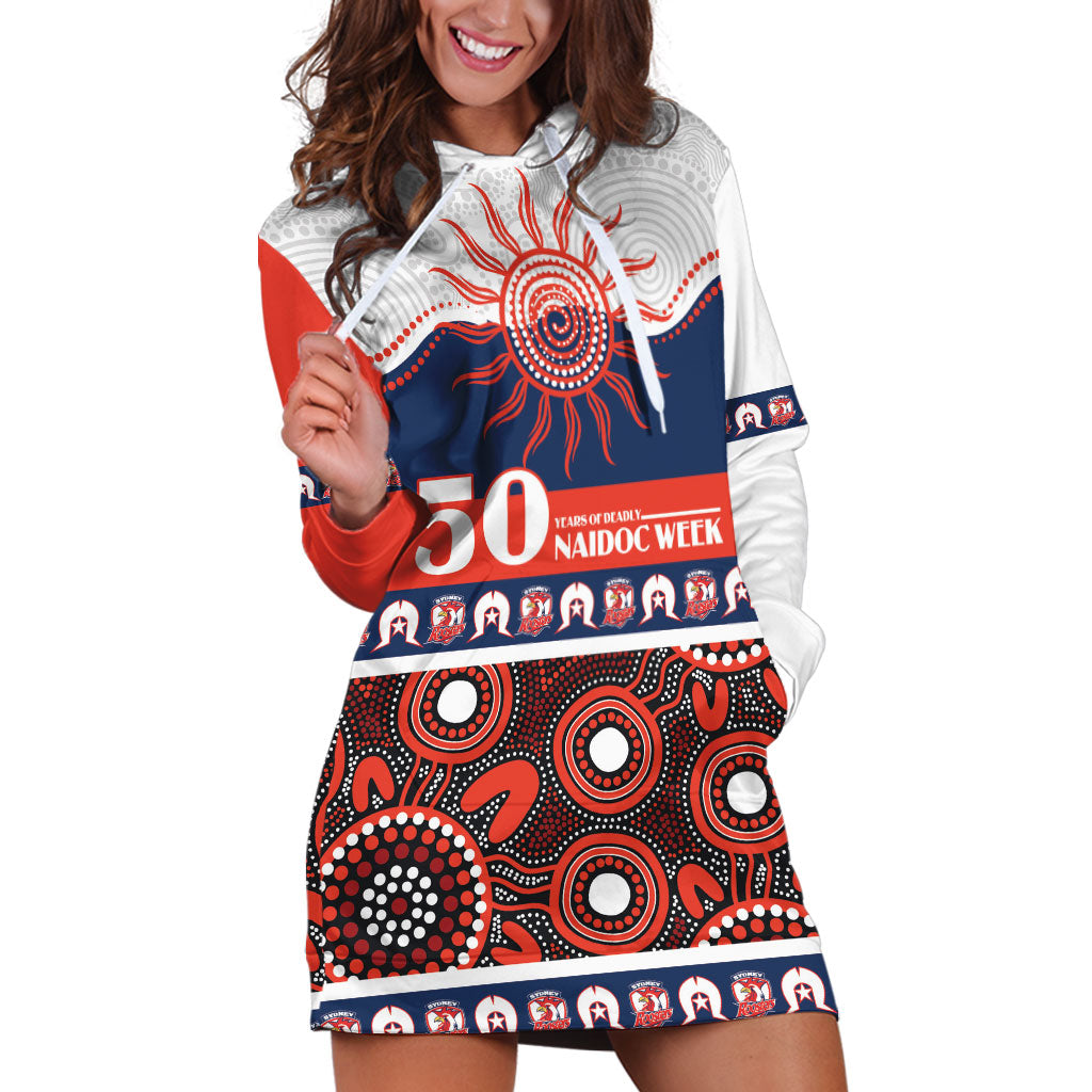 Roosters NAIDOC Week Personalised Hoodie Dress Aboriginal Torres Strait Islanders Vibe