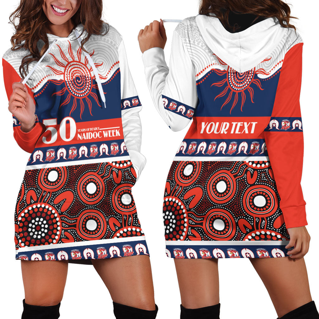 Roosters NAIDOC Week Personalised Hoodie Dress Aboriginal Torres Strait Islanders Vibe