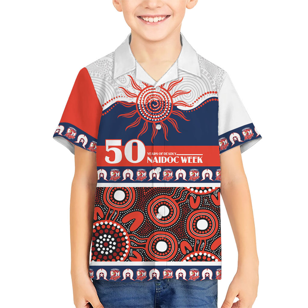 Roosters NAIDOC Week Personalised Kid Hawaiian Shirt Aboriginal Torres Strait Islanders Vibe