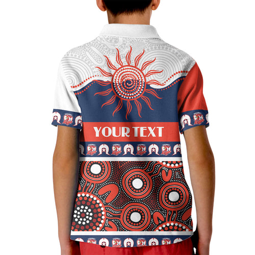 Roosters NAIDOC Week Personalised Kid Polo Shirt Aboriginal Torres Strait Islanders Vibe