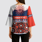 Roosters NAIDOC Week Personalised Kimono Sleeve Blouse Aboriginal Torres Strait Islanders Vibe