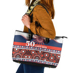 Roosters NAIDOC Week Leather Tote Bag Aboriginal Torres Strait Islanders Vibe