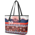 Roosters NAIDOC Week Leather Tote Bag Aboriginal Torres Strait Islanders Vibe