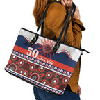 Roosters NAIDOC Week Leather Tote Bag Aboriginal Torres Strait Islanders Vibe