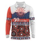 Roosters NAIDOC Week Personalised Long Sleeve Polo Shirt Aboriginal Torres Strait Islanders Vibe