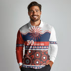 Roosters NAIDOC Week Personalised Long Sleeve Polo Shirt Aboriginal Torres Strait Islanders Vibe