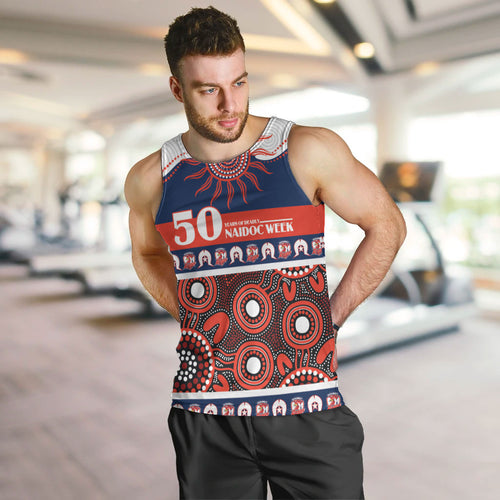 Roosters NAIDOC Week Personalised Men Tank Top Aboriginal Torres Strait Islanders Vibe