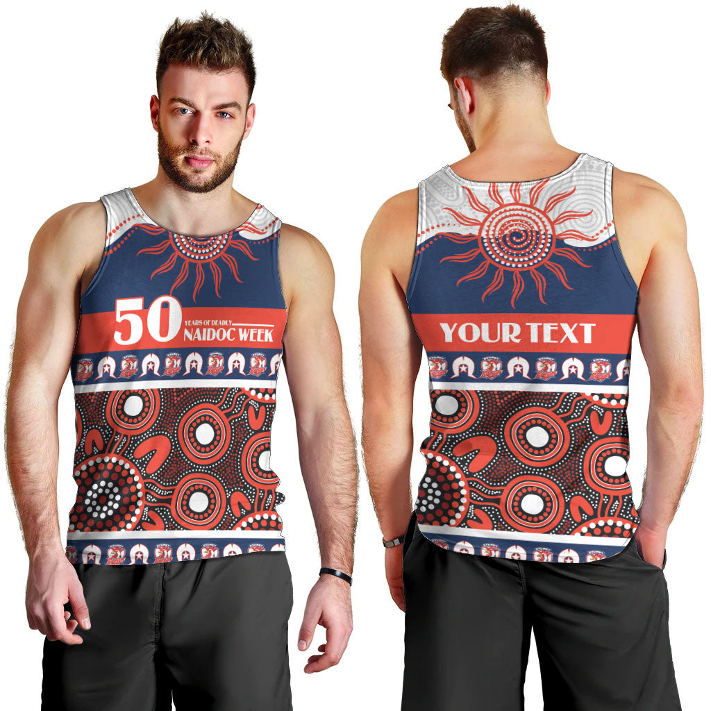 Roosters NAIDOC Week Personalised Men Tank Top Aboriginal Torres Strait Islanders Vibe