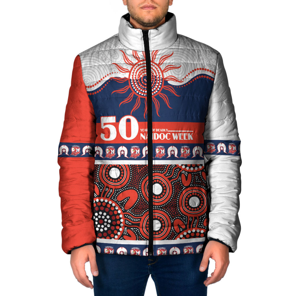 Roosters NAIDOC Week Personalised Padded Jacket Aboriginal Torres Strait Islanders Vibe