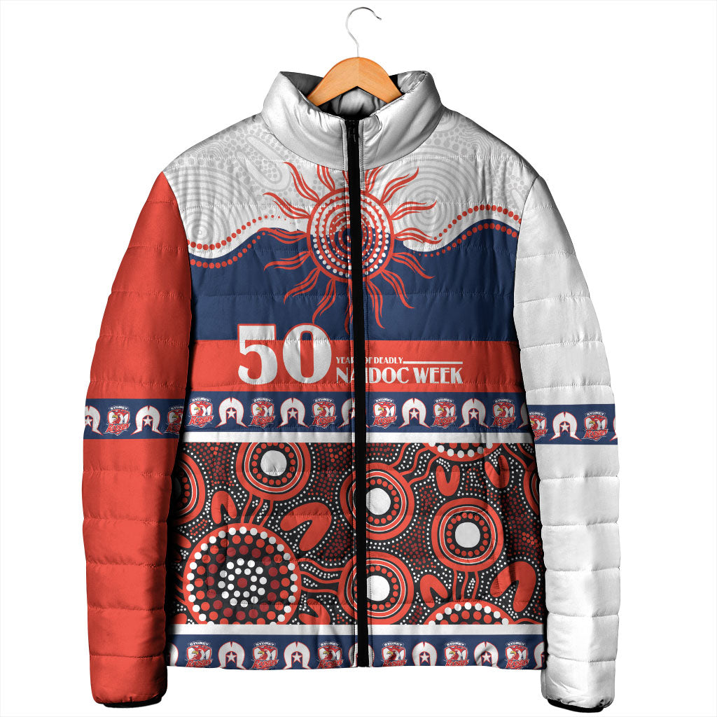 Roosters NAIDOC Week Personalised Padded Jacket Aboriginal Torres Strait Islanders Vibe