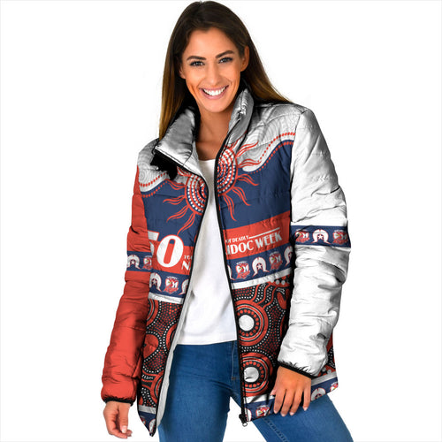 Roosters NAIDOC Week Personalised Padded Jacket Aboriginal Torres Strait Islanders Vibe