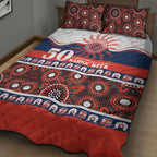 Roosters NAIDOC Week Quilt Bed Set Aboriginal Torres Strait Islanders Vibe